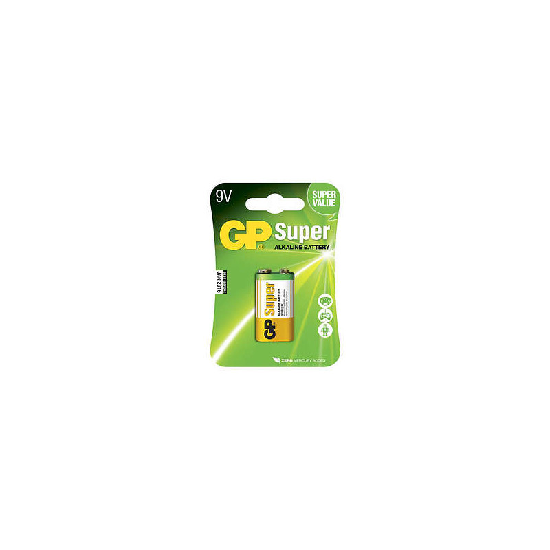 Batteri GP Alkal 9v/6LF22